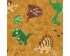 Green & Brown Dinosaurs on a Mottled Brown Background